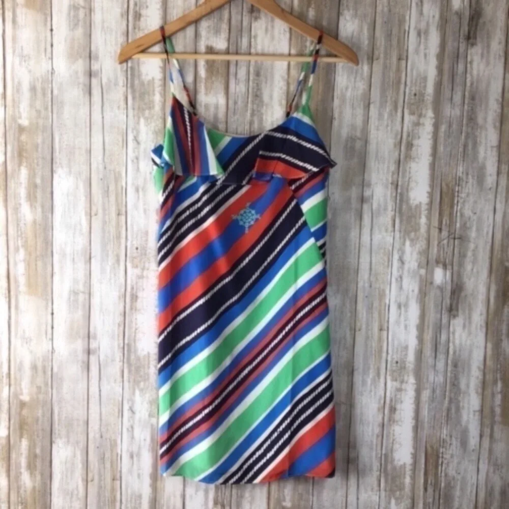 Lilly Pulitzer Laya Anchor 100% Silk Ruffle Dress - Picture 2 of 6